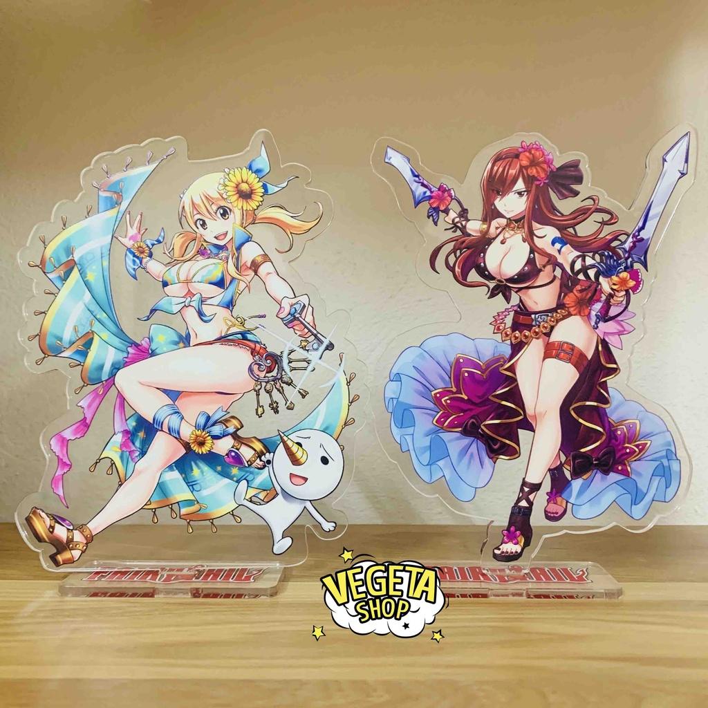 Mô Hình Tượng Standee Acrylic Mica 2 mặt - Fairy Tail - Natsu Happy Lucy Gray Erza Wendy Carla Juvia Gajeel Lily Mirajan