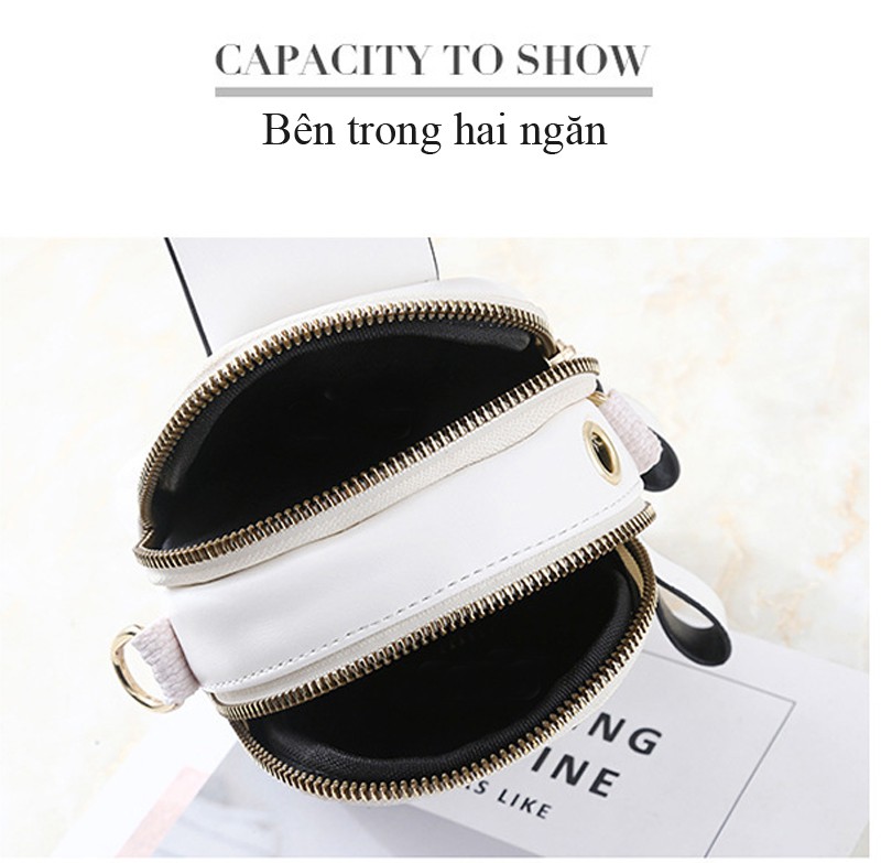 Túi đeo vai nhỏ gọn khóa hình thỏ