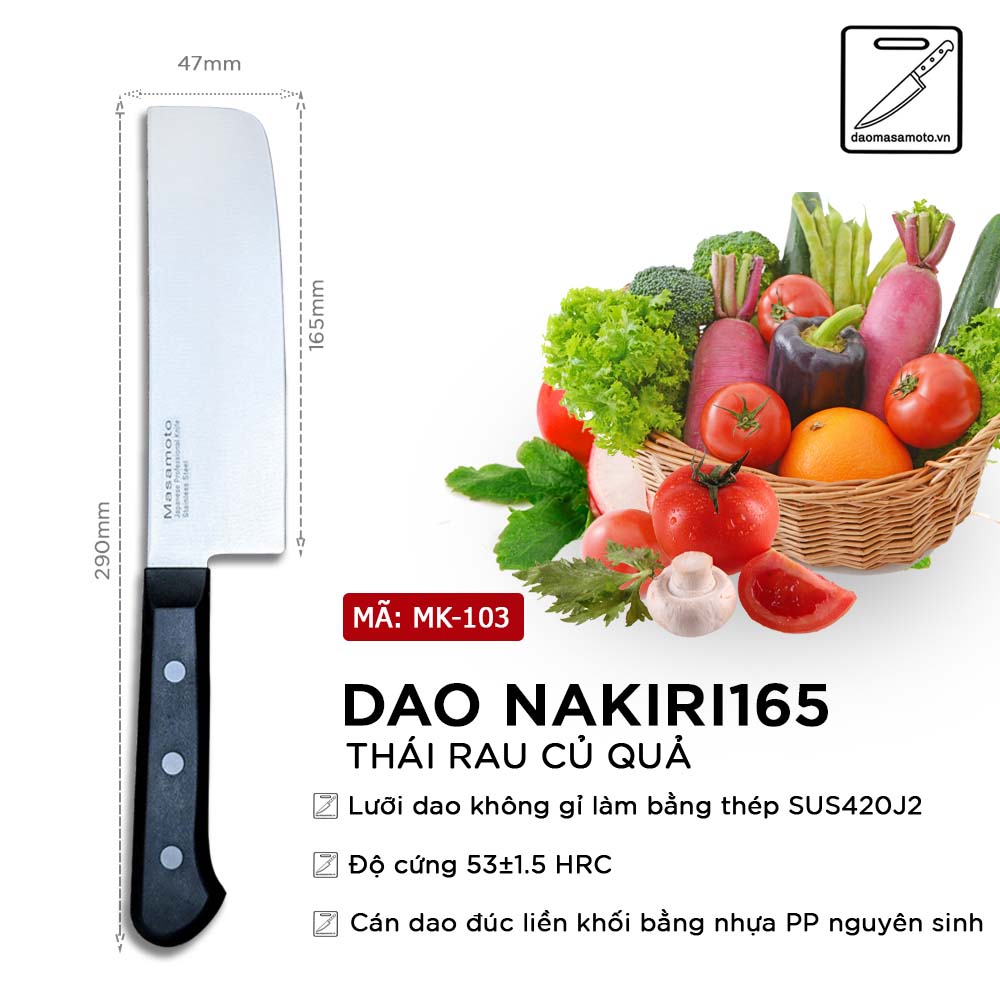 Bộ Dao Bếp 2 Món Masamoto Thái Gọt Rau Củ Quả Tiện Lợi