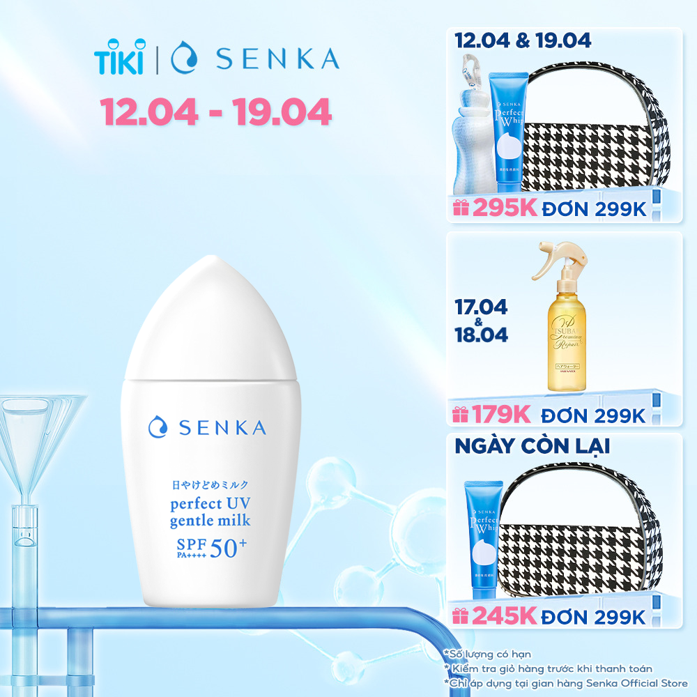 Sữa chống nắng cho da nhạy cảm Senka Perfect UV Gentle Milk A 40ml