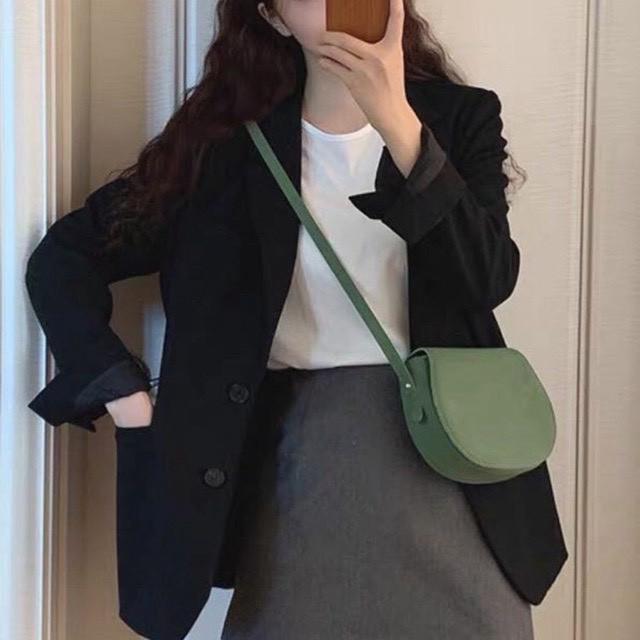 {Amanda}Áo Blazer tay dài màu trơn cho nữ 1 lớp, blazer trơn dài tay nữ- AmandaStore