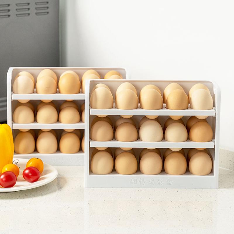 Sáng Tạo Trứng Hộp Bảo Quản Flip-Loại Trứng Có Giá Để Đồ Tủ Lạnh Nhà Tổ Chức Hộp Trứng Hộp Đựng Phụ Kiện Nhà Bếp Thiết Thực