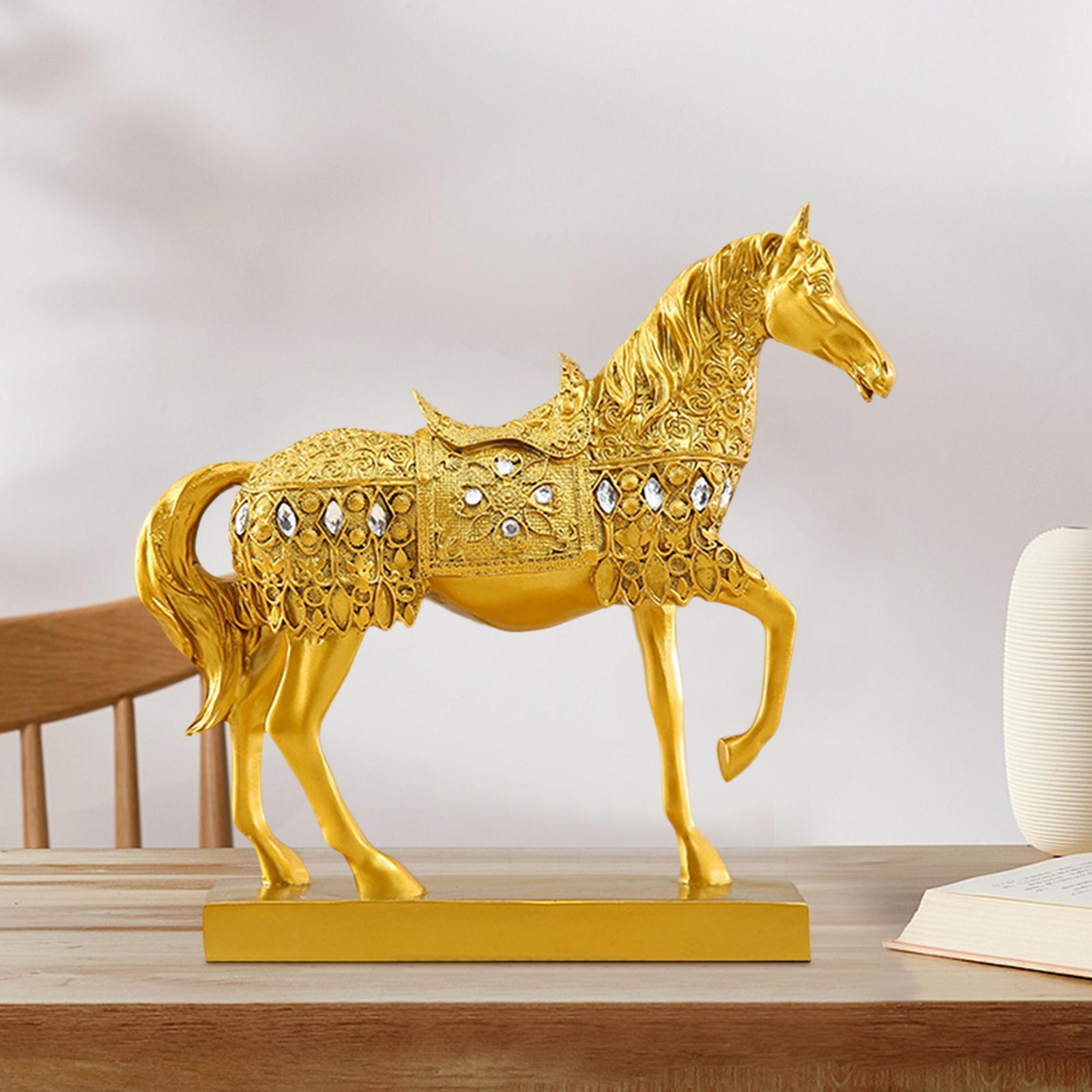 Horse Figurine Decoration Horse Sculpture for Living Tv Stand Bookshelf