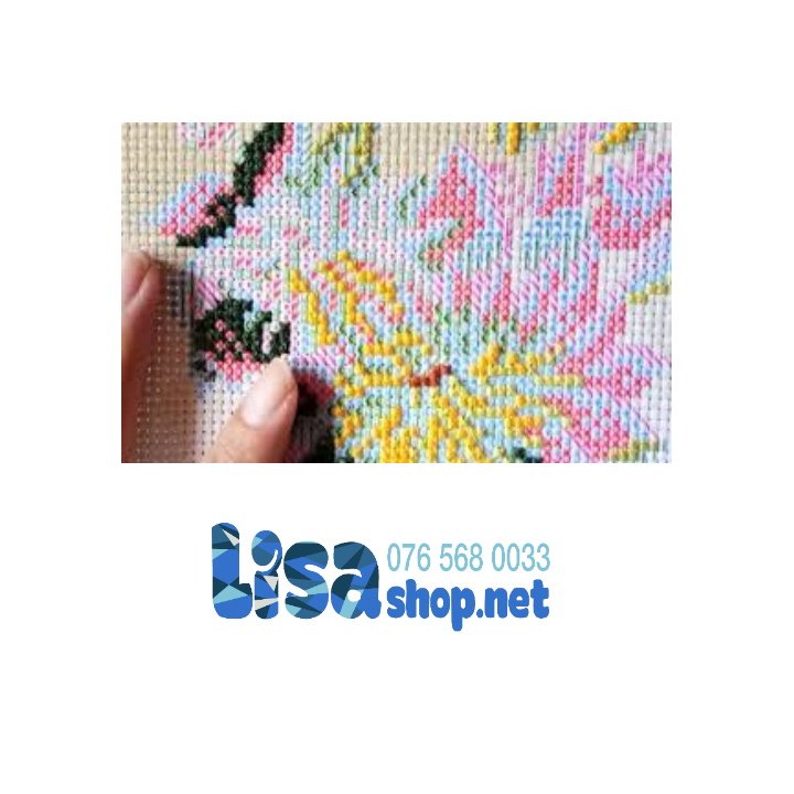 Tranh thêu chữ thập PHẬT QUAN ÂM 63x43cm chưa thêu dv6612