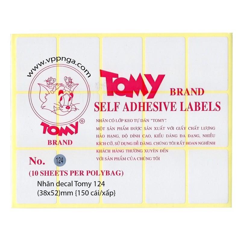 Giấy Decal Tomy A5 các cỡ từ 111 -124