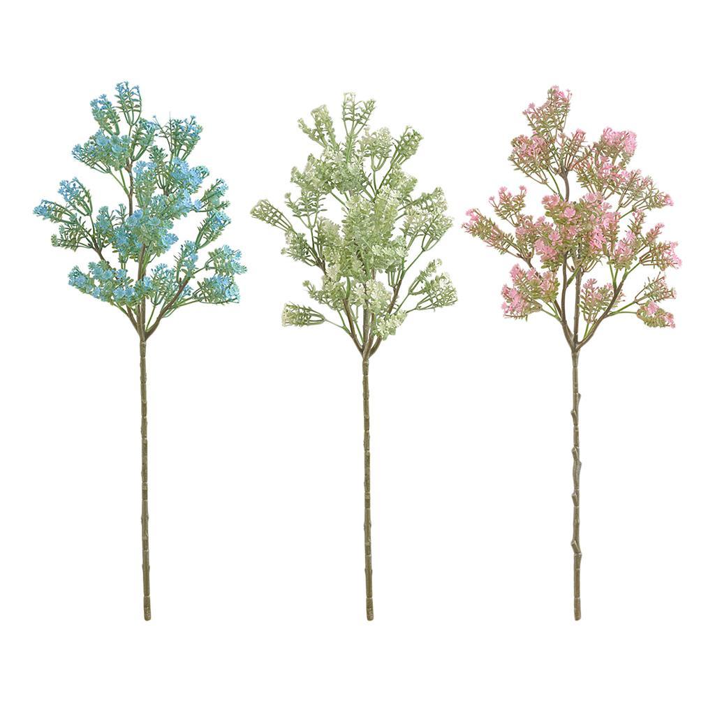 Artificial Fake Flowers Plants Spray Baby Breath/Gypsophila 3 Colors White