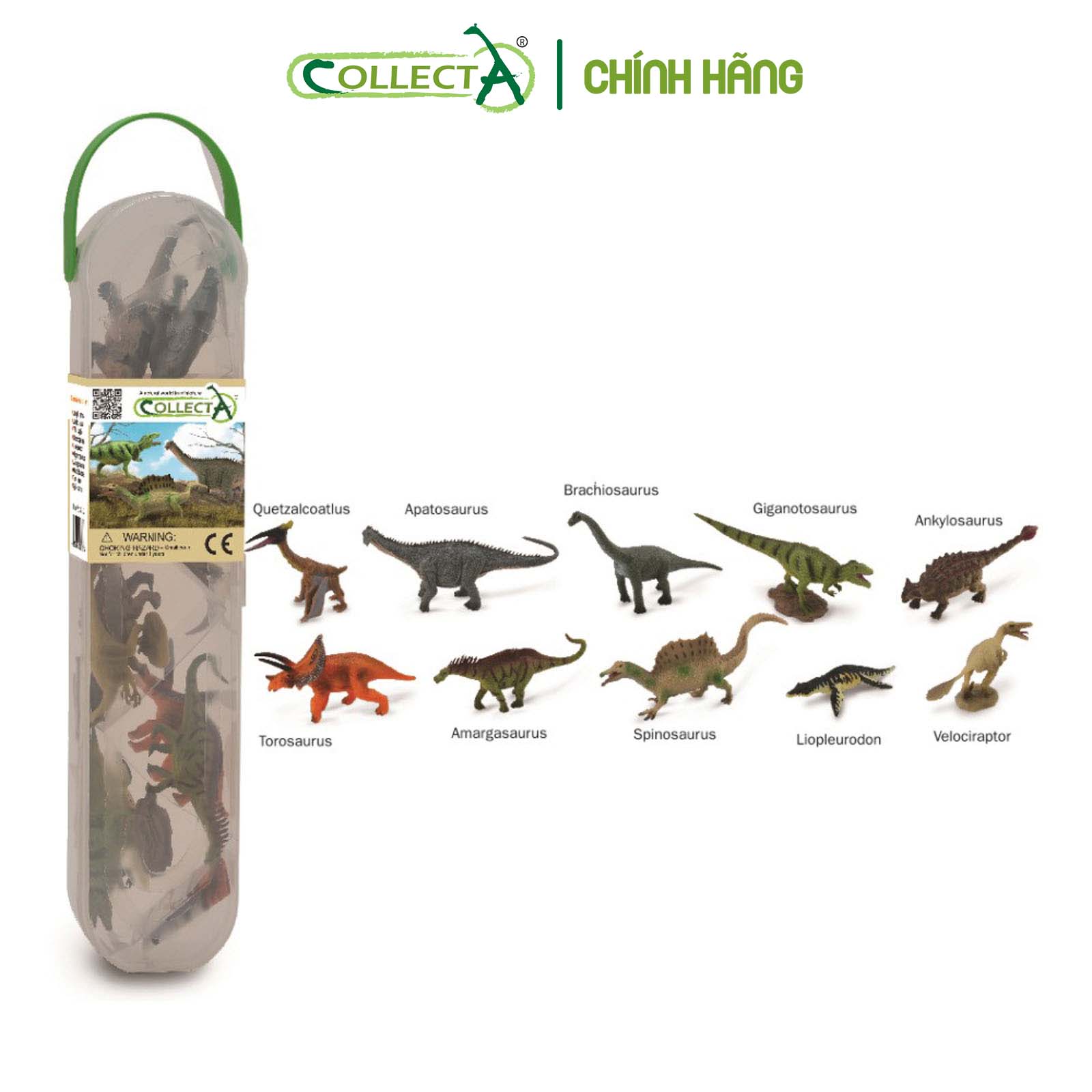 Bộ hình thu nhỏ: Khủng Long 2 - CollectA Box of Mini Dinosaur - 2, hiệu: CollectA, mã HS 9655080[A1102] -  Chất liệu an toàn cho trẻ - Hàng chính hãng