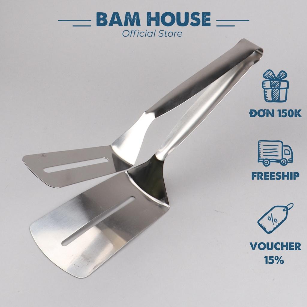 Dụng cụ kẹp lật thịt cá chiên inox Bam House loại lớn đa năng cao cấp LTC01 - Gia dụng bếp