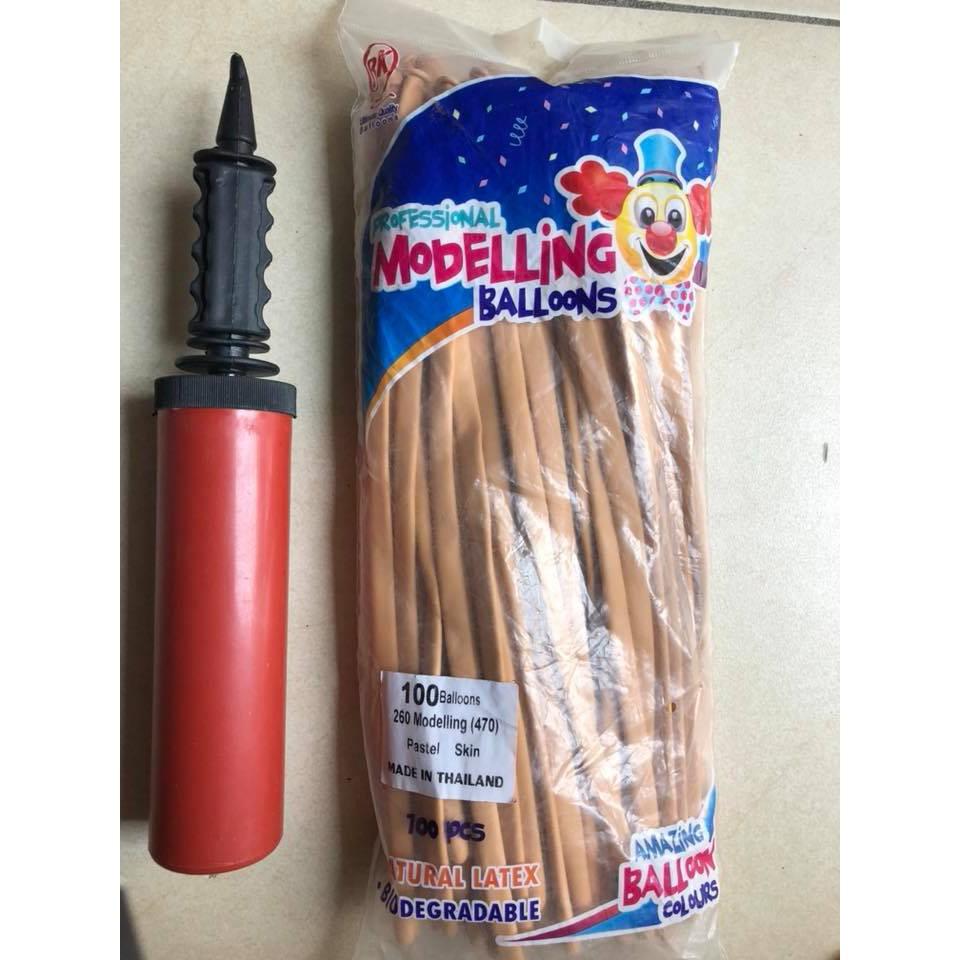 Combo 100 vỏ bóng vặn hình nghệ thuật kèm bơm tay
