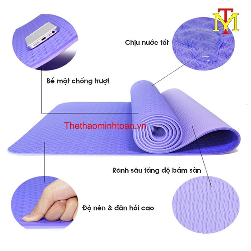 Thảm Tập Yoga, Gym, Thể Dục Cao Cấp Thảm Có Túi Đựng