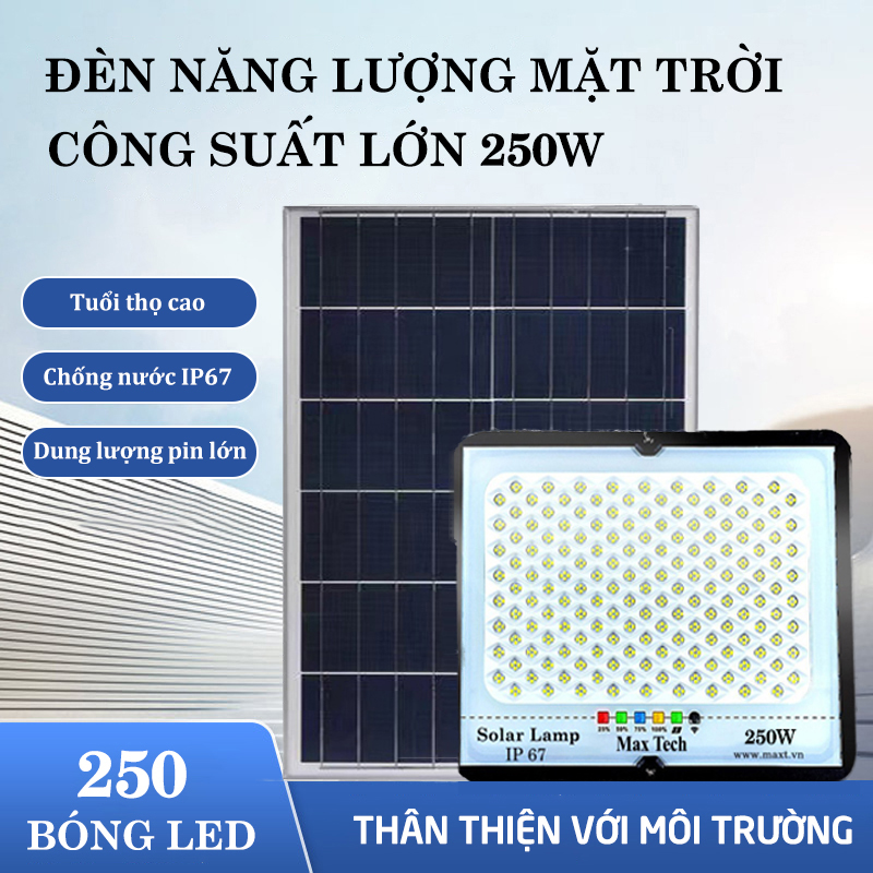 Đèn năng lượng mặt trời  MAXTECH bóng to 150w, 200w, 250w, 300w - Công suất lớn, Tiết kiệm điện- D1370