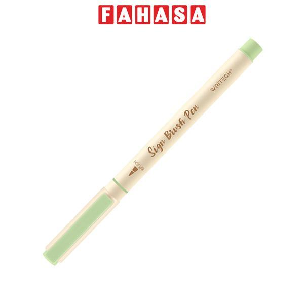 Bút Lông Brush Sign Pen 1 mm - Luyện Calligraphy - Thư Pháp - Writech W827 - Pastel Green