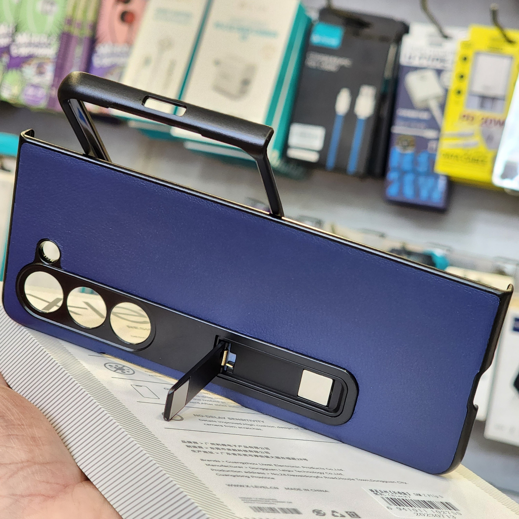 Ốp lưng da kiêm giá đỡ cho Samsung Galaxy Z Fold 5 hiệu X-Level Utmost Plain Series - Chống sốc, chất liệu vải cao cấp, trang bị khả năng chống va đập cực tốt - Hàng nhập khẩu