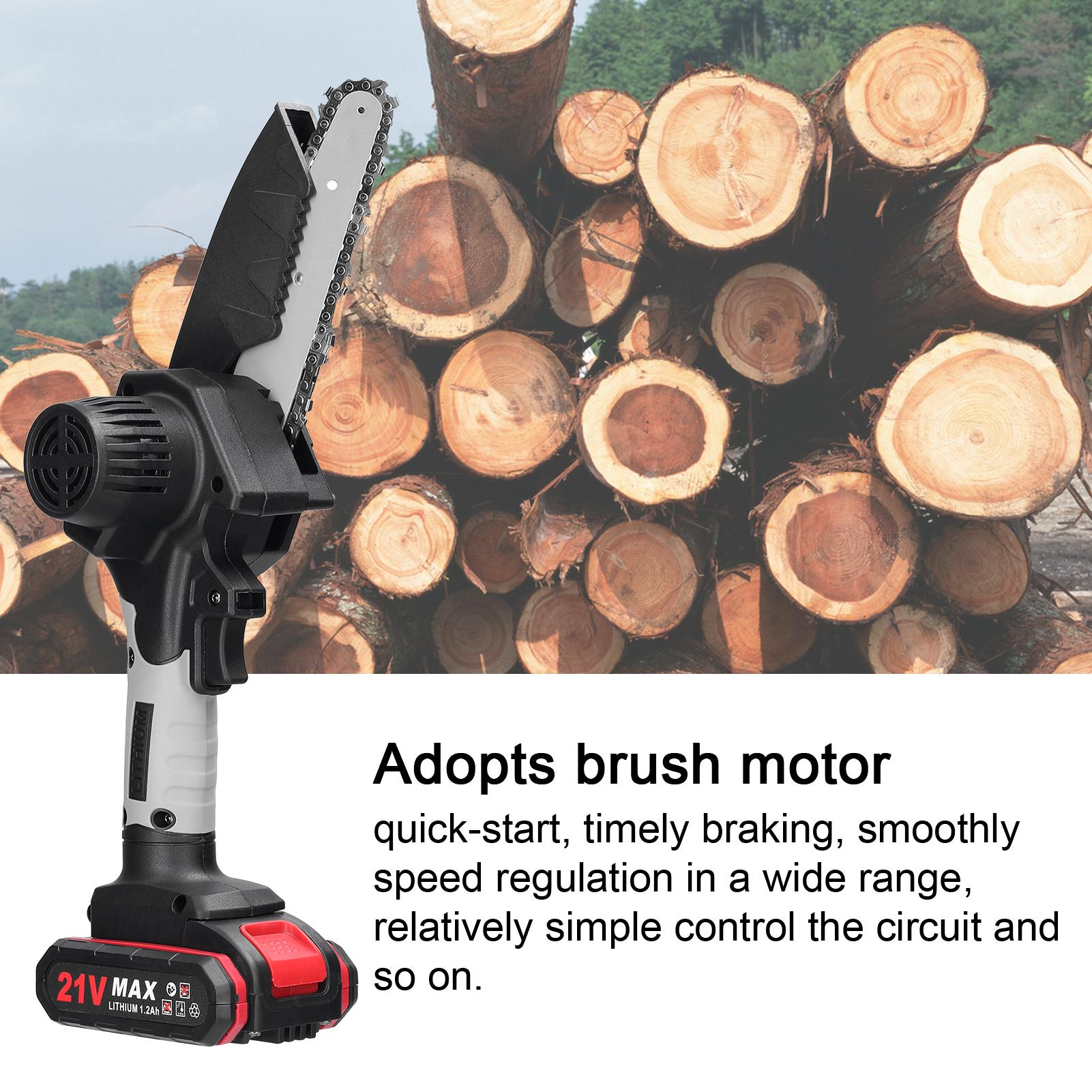 21V 6Inch Di Động Điện Tỉa Cưa Gỗ Nhỏ Tách Cưa Bàn Chải Động Cơ Một Tay Dụng Cụ Làm Rau Cau Cho Sân Vườn Vườn Cây Ăn Trái