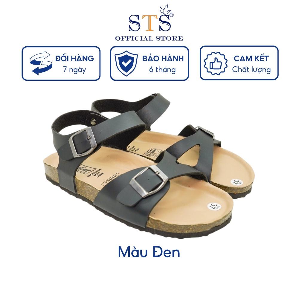 Giày Sandal Đế Trấu Nam nữ mặt lót PU kem cao cấp chống nước nhiều màu sắc mã KPU23