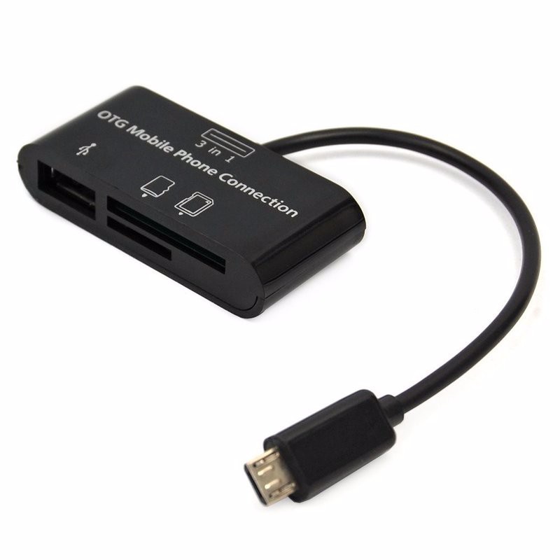 Đầu đọc thẻ nhớ thẻ SD USB chuyển đổi dữ liệu Android OTG 3 trong 1 cắm chuột cho điện thoại 24 - Hàng Chính Hãng