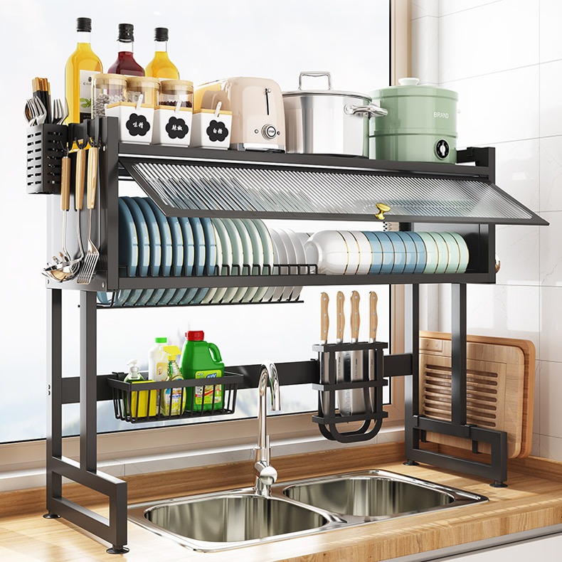 Kệ Để Chén Đĩa Có Nắp Đậy VANDO Chống Bụi Chống Côn Trùng Sạch Sẽ Tiện Lợi Cho Nhà Bếp