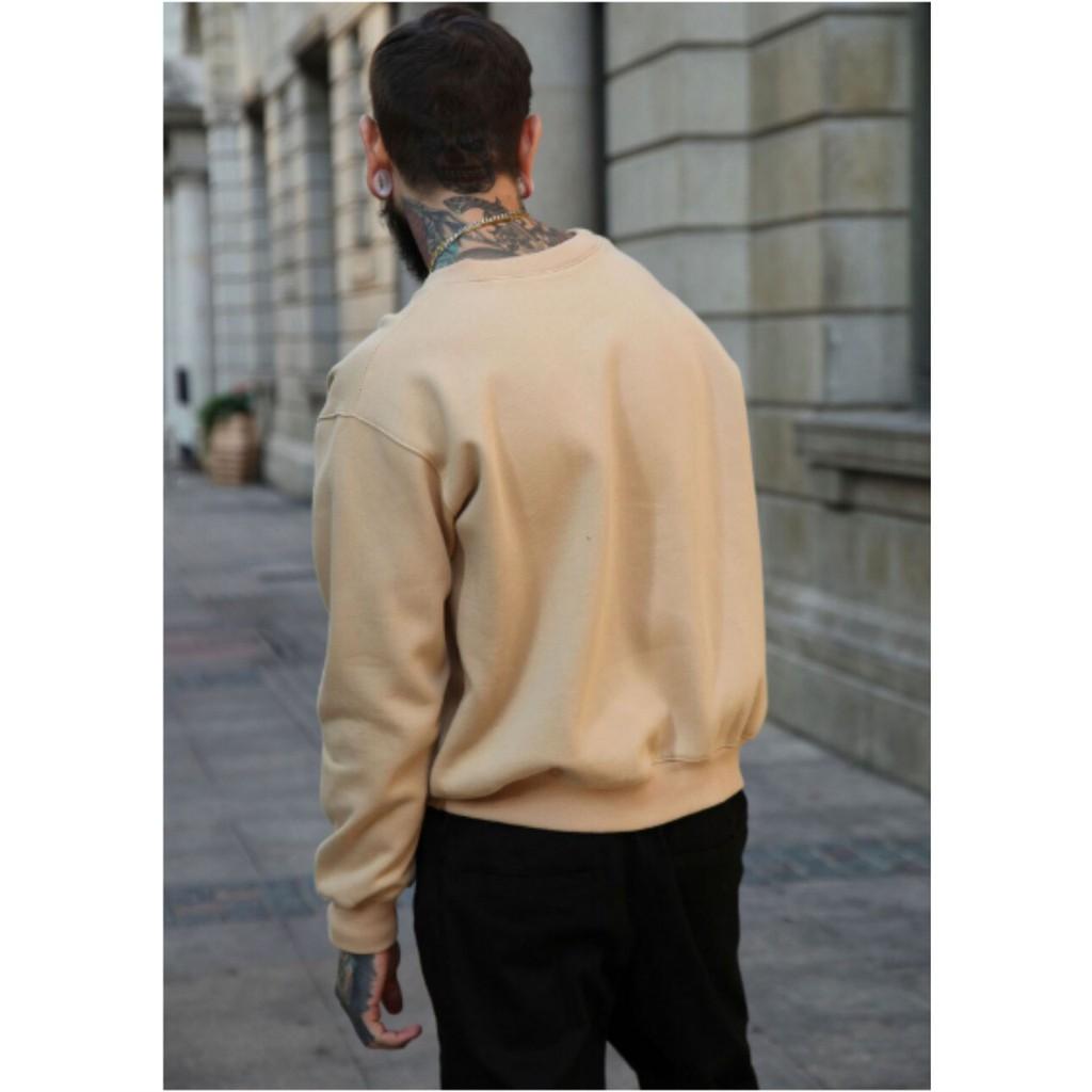 Áo Sweater Nỉ Unisex Dài Tay Basic Phong Cách Hàn Quốc