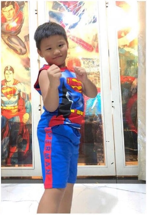 Bộ Quần Short Bé Trai Kèm Áo Thun Sát Nách Siêu Nhân Super Man Cho Bé Trai - HM242SNS