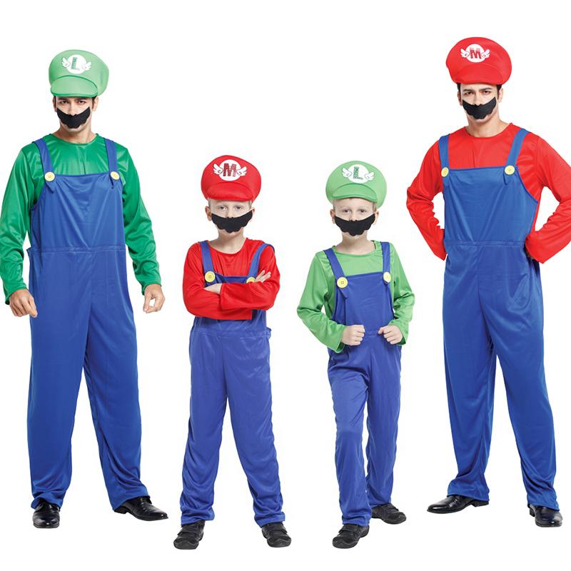 Trẻ Em Cosplay Siêu Trang Phục Anh Em Luigi Bros Thợ Sửa Ống Nước Áo Lạ Mắt Lên Trang Phục Hóa Trang Dễ Thương Cho Trẻ Em Người Lớn Trang Phục