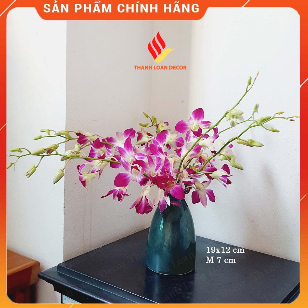 Lọ hoa gốm sứ Bát Tràng cỡ nhỏ 18 cm - Bình hoa để bàn xinh xắn - Decor trang trí Nhiều màu (không bao gồm hoa