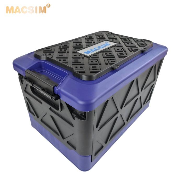 Hộp đựng đồ xếp gọn 2 ngăn 50L kích thước 50cm x 34cm x 31cm - hộp đựng đồ trong cốp ô tô nhãn hiệu Macsim