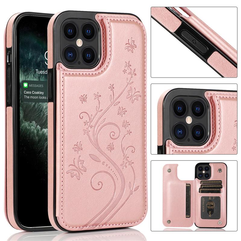 Ốp lưng da nhiều ngăn họa tiết con bướm phong cách cổ điển cho Samsung S21+ Plus Ultra A52 5G A72 5G