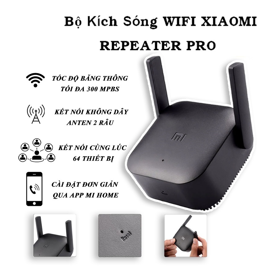 Bộ kích sóng Wifi Sothing Xiaomi Mi Wifi Repeater Pro phiên bản mới 300 Mbps- Hàng chính hãng