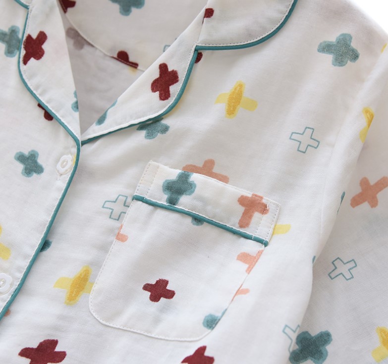 Pijama sau sinh thô đũi, đồ bộ mặc nhà ngắn tay mặc hè cực mát Azuno AZ2990