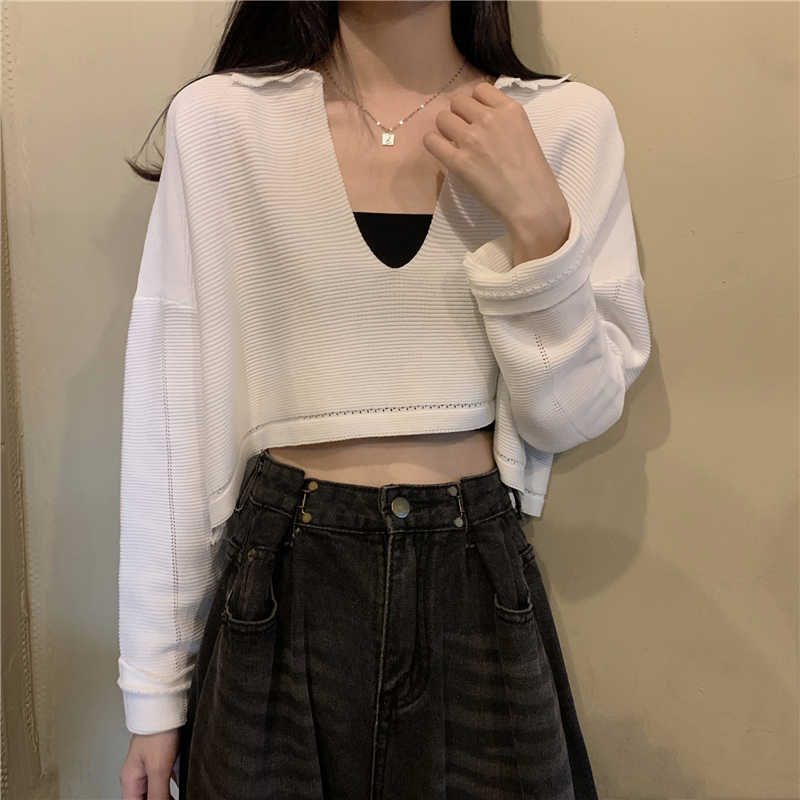 Áo croptop len khoác Ulzzang Quảng Châu ALC38