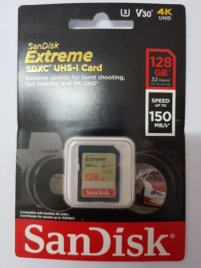 Thẻ Nhớ SDXC Sandisk Extreme 150MB/s 128GB - Hàng Nhập Khẩu