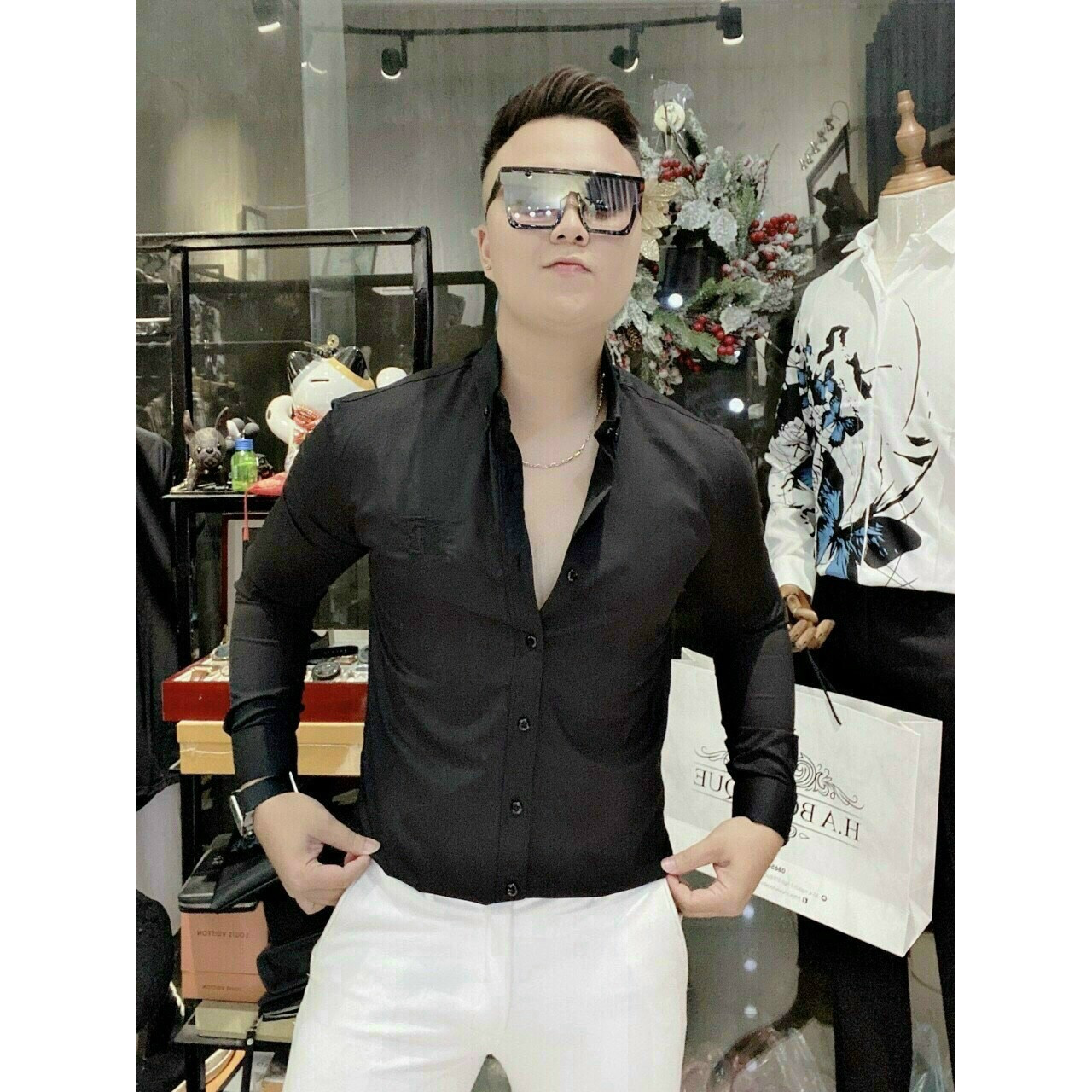 ÁO SƠ MI NAM DÀI TAY KHÔNG NHĂN