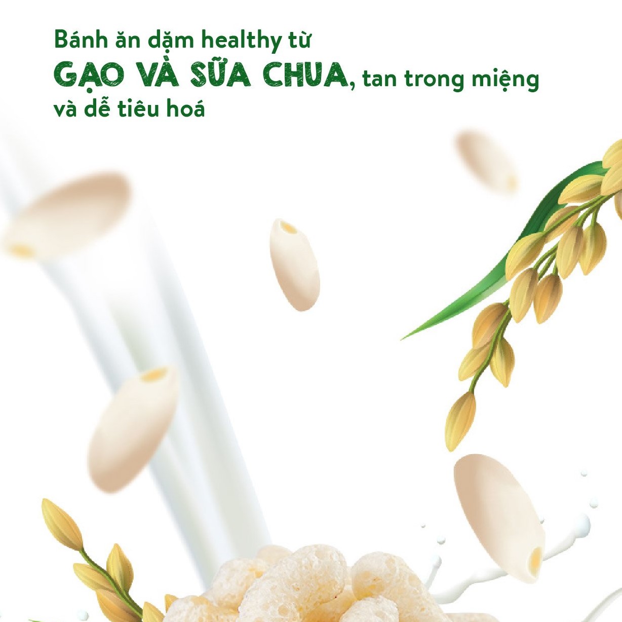 Bánh ăn dặm cho bé vị sữa chua nguyên chất Mămmy que ngắn, tan trọng miệng, dễ tiêu hóa 25 gram