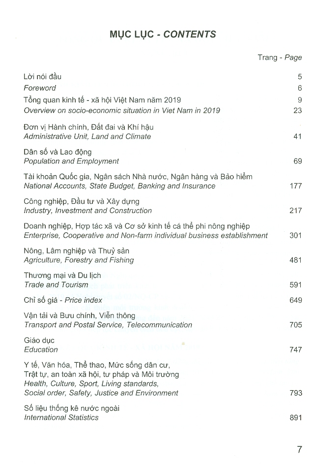 Niên Giám Thống Kê 2019