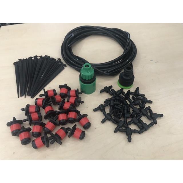 Bộ tưới gốc 20 chậu điều chỉnh lưu lượng và đầy đủ phụ kiện
