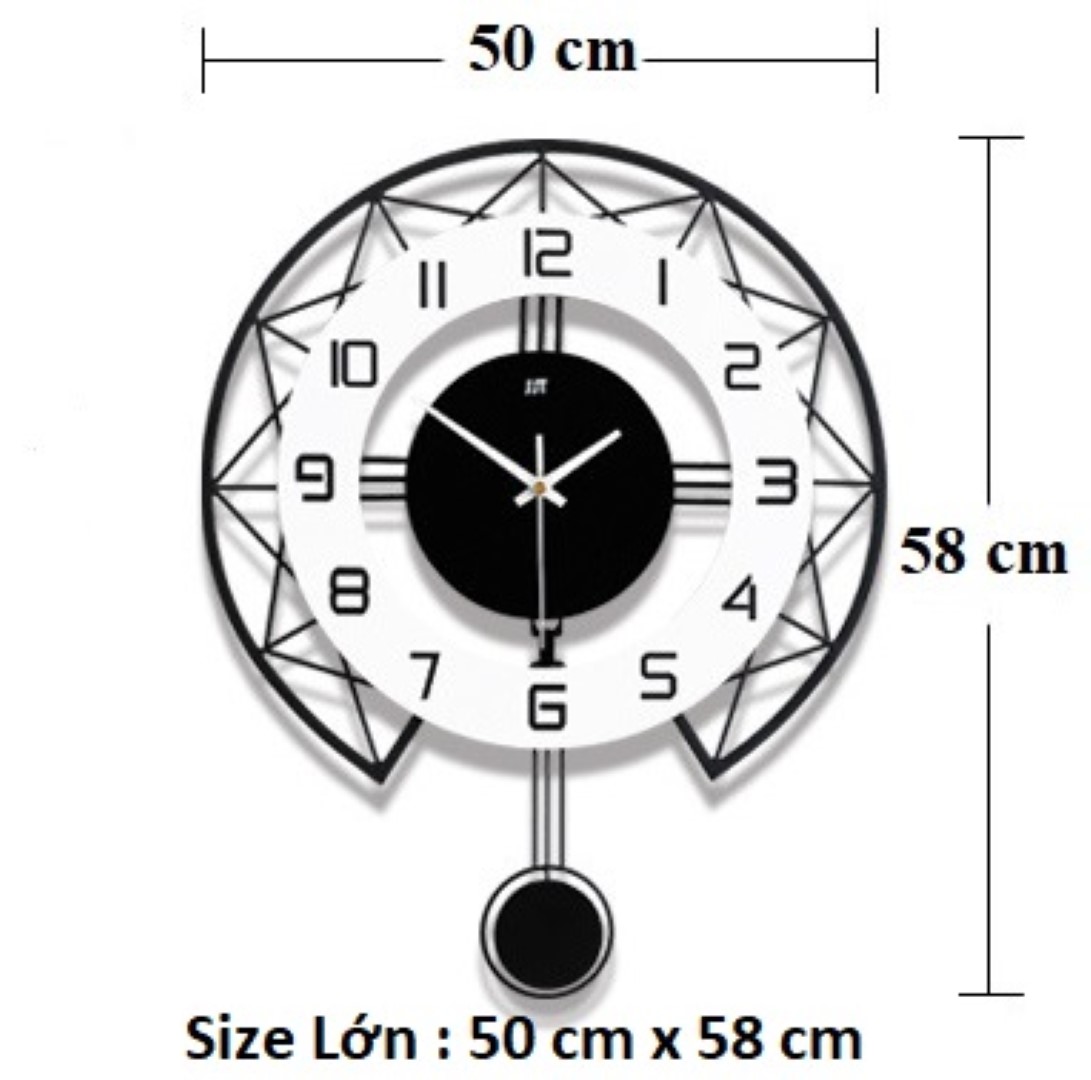 Đồng Hồ Treo Tường Trang Trí Có Quả Lắc Theo Phong Cách Hiện Đại Châu Âu ĐH-1970A