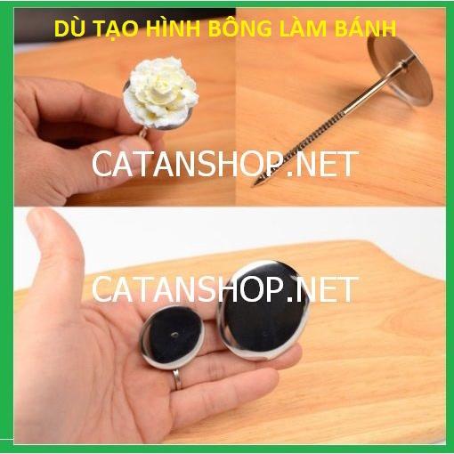 Dù bắt kem 3cm 4cm 5cm 7cm Dụng cụ hỗ trợ bắt bông kem trang trí bánh bằng inox -DuBK