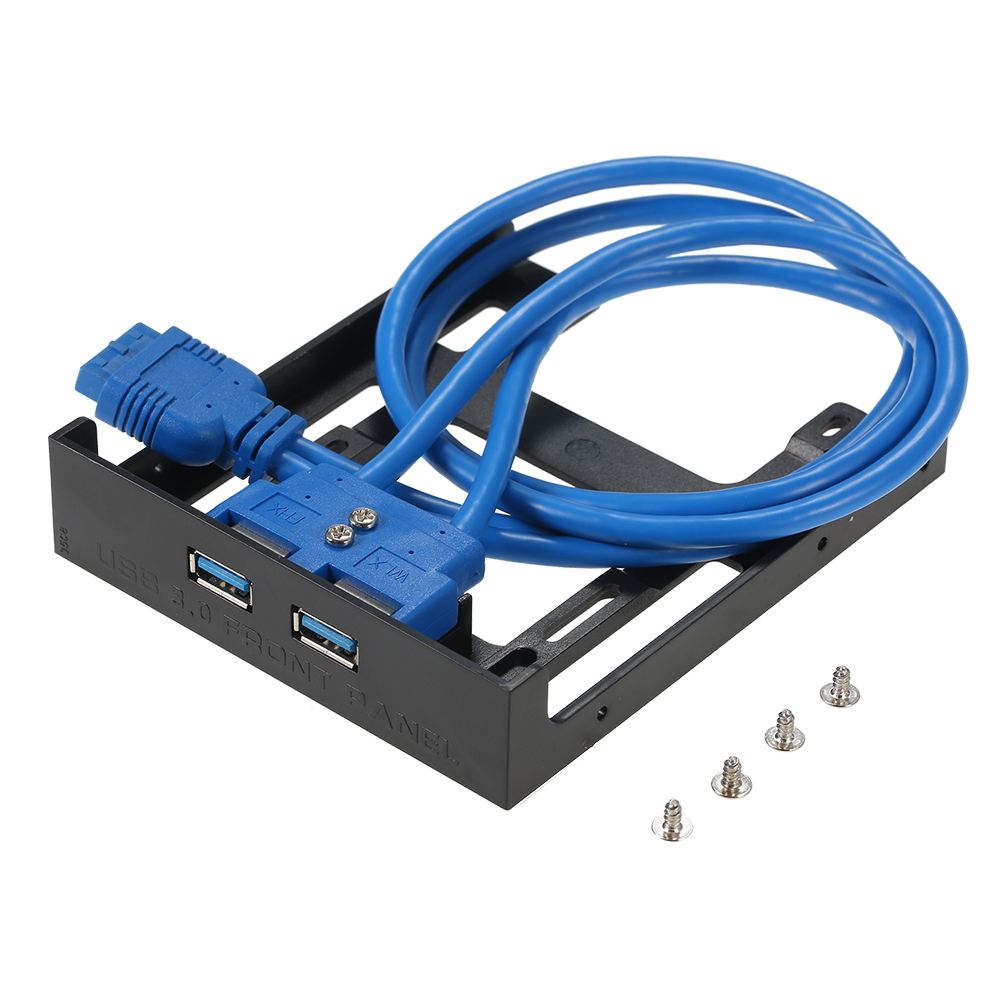Bộ Chuyển Đổi USB 3.0 Mặt Trước 2 Cổng 20 Pin Sang USB3.0 60cm Cho PC Desktop 2.5
