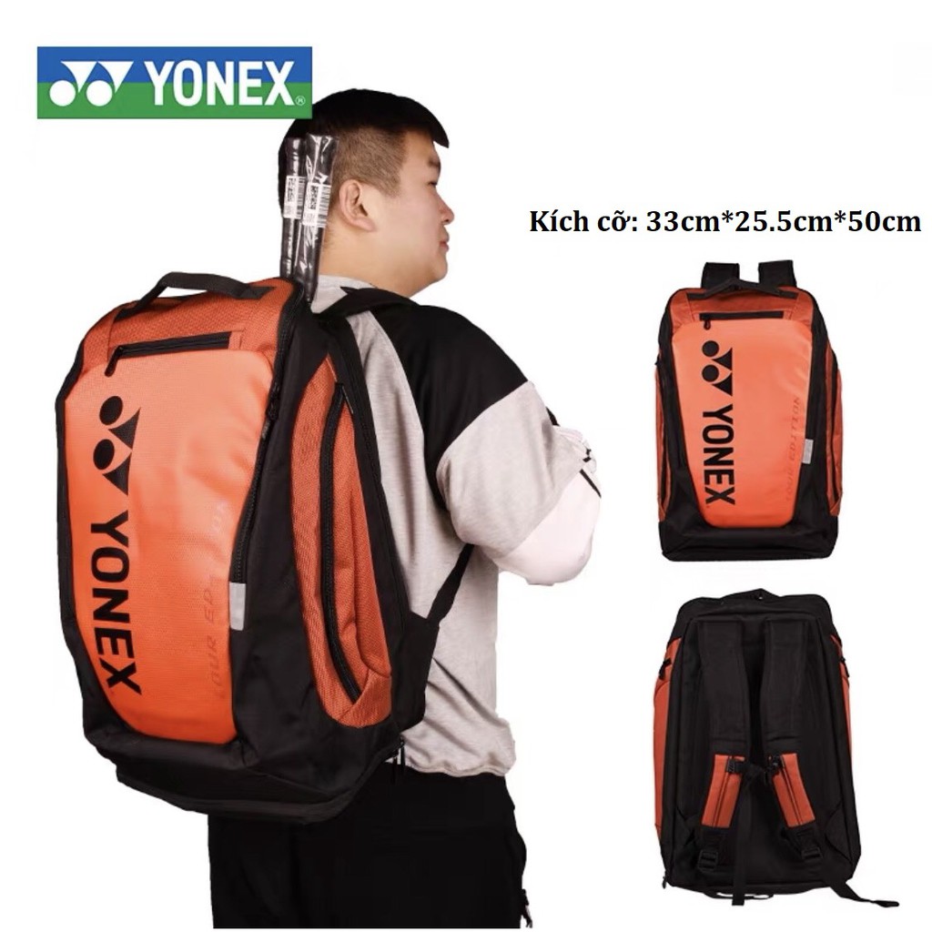 [Mẫu mới] Balo cầu lông yonex BAG 92012, phom cứng cáp, có ngăn đựng giày vợt riêng, chuyên dụng cầu lông