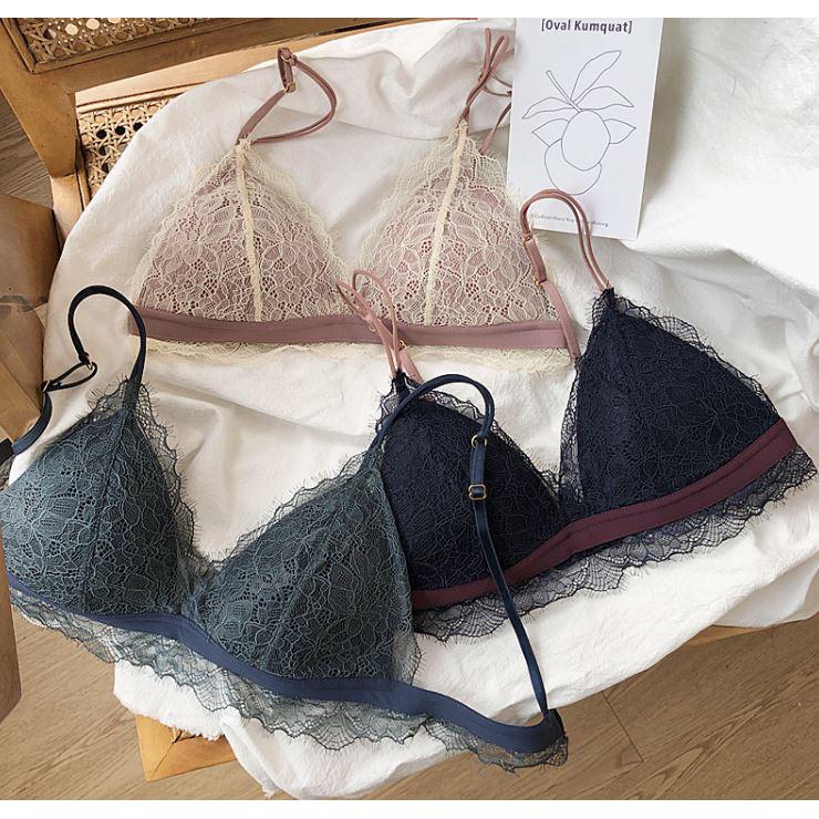 Bộ Bralette Ren Đệm Mỏng 3D Mới S322
