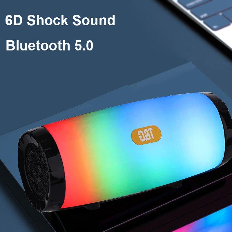 Tg165C Speaker Bluetooth External Subwoofer Bluetooth 5.0 Speaker With Wireless Led Light / Reo Music Center Playbox