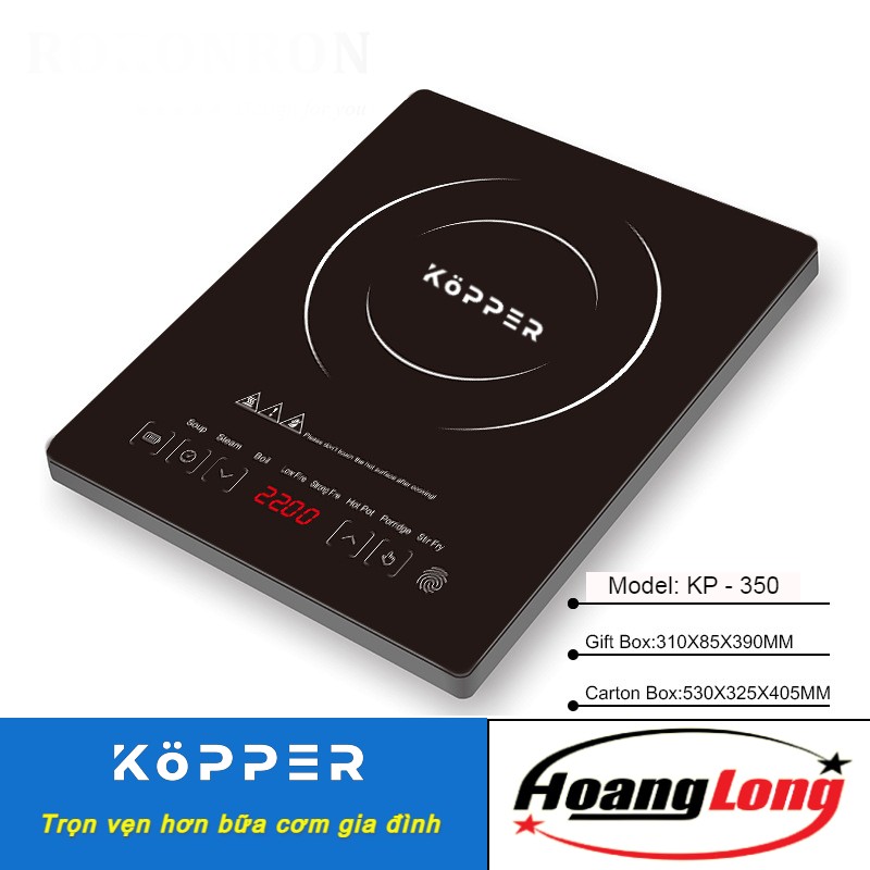 [MUA BẾP TẶNG NỒI] Bếp Từ Đơn Kopper KP01DN - Công Suất 2600W - Hàng Nhập Khẩu