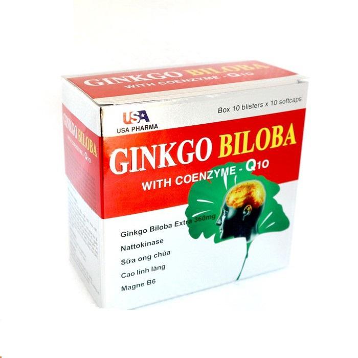 GINGKO NATTO 120MG - GINGKO BILOBA 360MG WITH COENZYME Q10 - BỔ NÃO HỘP 100 VIÊN