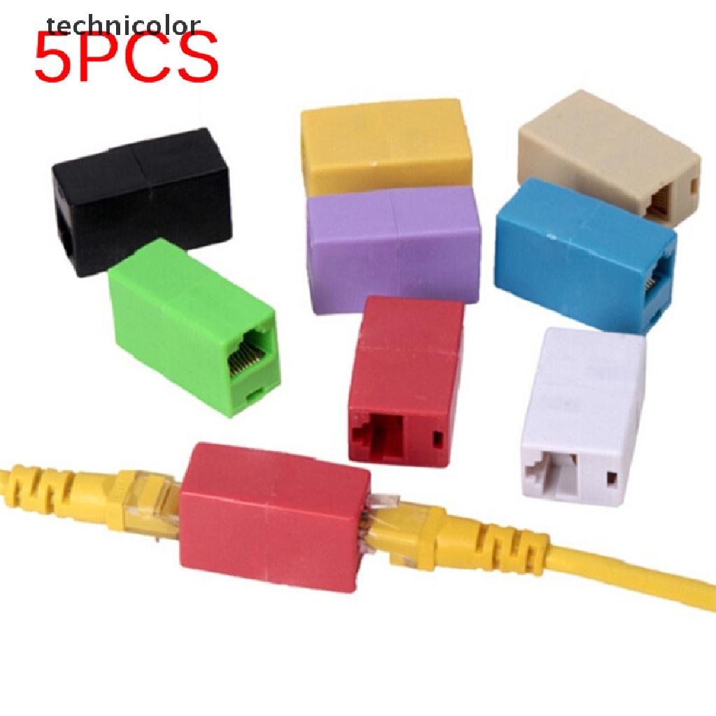 Set 5 Đầu Nối Dây Cáp Mạng Lan Rj45