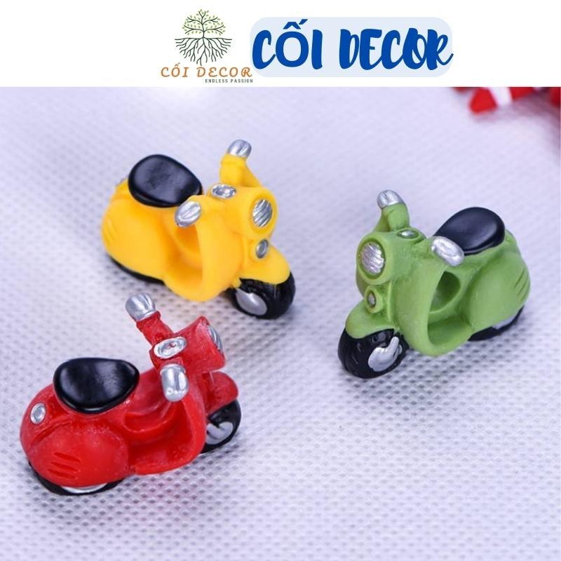 Tiểu cảnh mini ️ Freeship ️ Mô hình xe máy trang trí sen đá, sân vườn, bể cá, bể terrarium