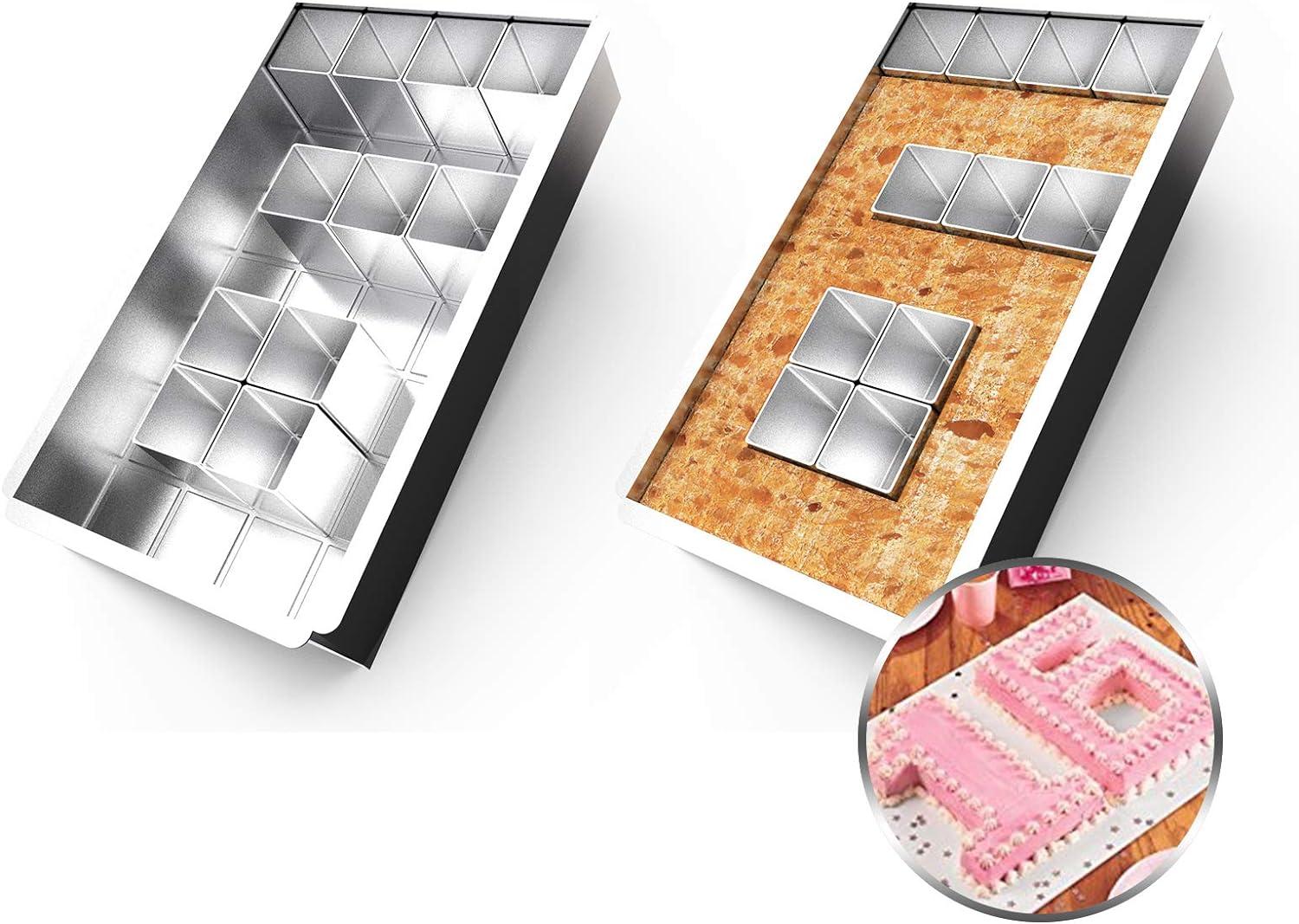 Khuôn Nướng Bánh Bằng Nhôm/Thiếc Chống Dính Có Thể Điều Chỉnh Cho Chữ Hoa Số Bảng Chữ Cái Bộ Khuôn Nướng Bánh Tự Làm Bộ Khuôn Cắt Bánh Quy Đám Cưới Sinh Nhật Lễ Rửa Tội