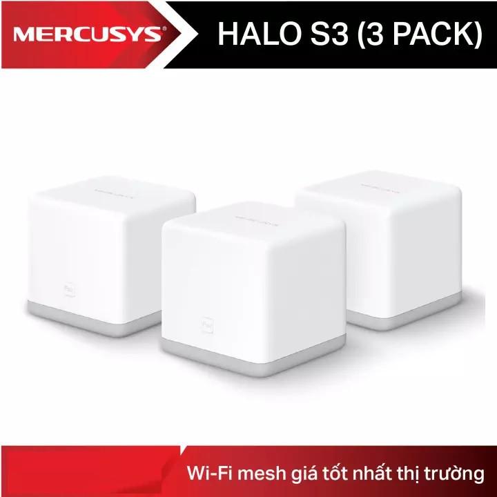 Hệ Thống Phát WiFi Mesh Cho Gia Đình Tốc Độ 300Mbps Mercusys Halo S3(3-pack) - Hàng Chính Hãng