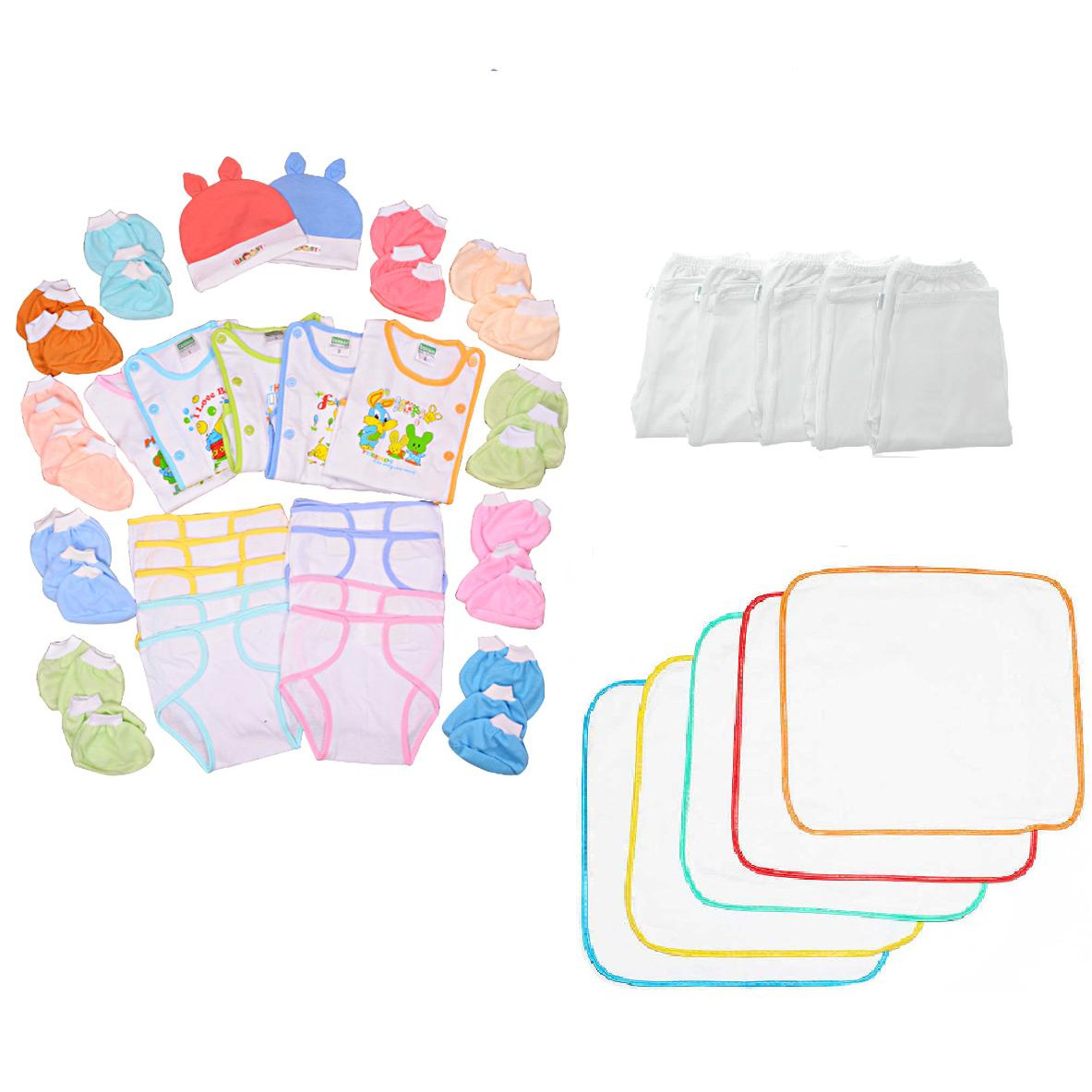 47 món bác sĩ trắng cho bé sơ sinhtay ngắn+quần dài_tặng 1 đôi vớ giày sọc_y hình