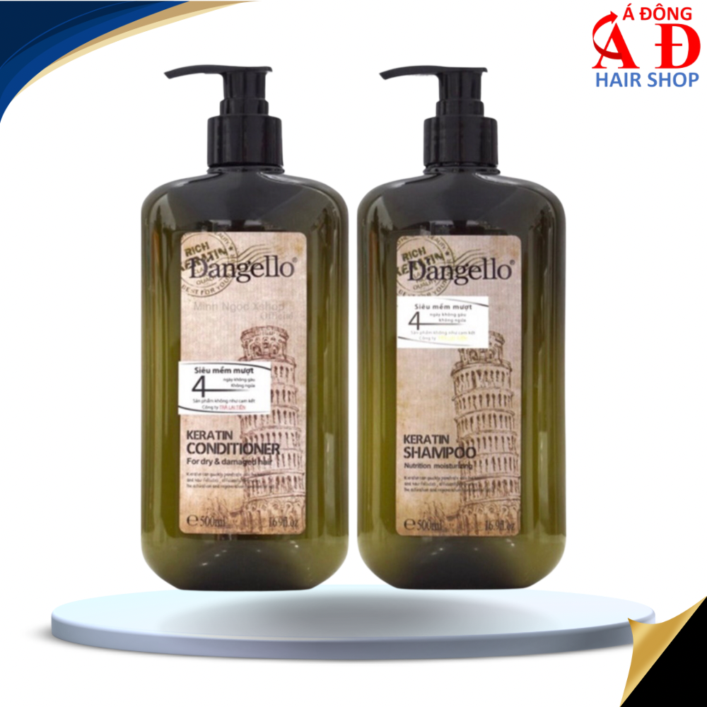 [D'angello] Cặp dầu gội xả Dangello Keratin shampoo & Conditioner siêu mượt tóc 500ml