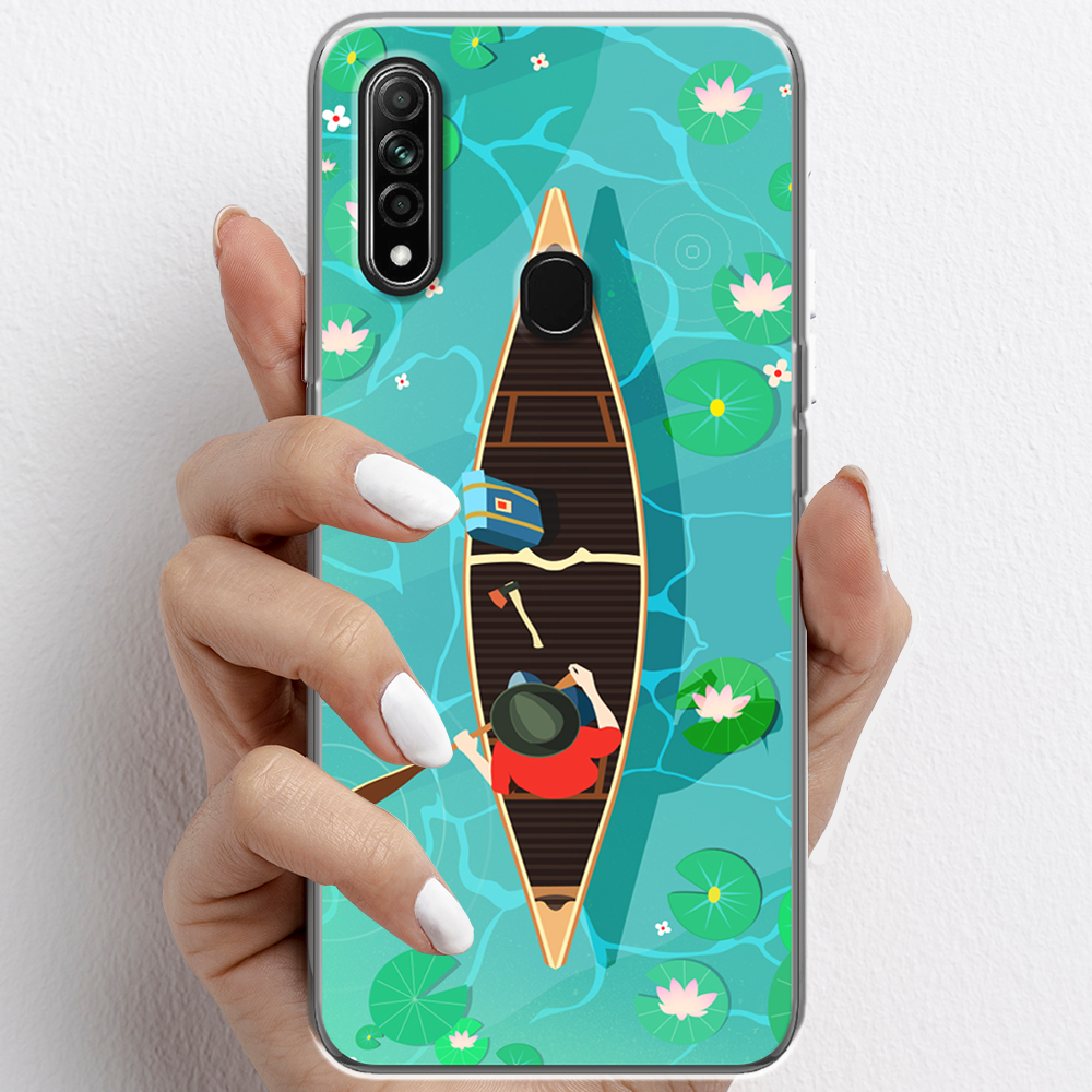 Ốp lưng cho Oppo A31 nhựa TPU mẫu Chèo thuyền